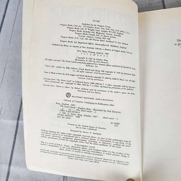 Vintage 1992 Stephen  King The Waste Lands The Dark Tower Book III - Picture 6 of 15